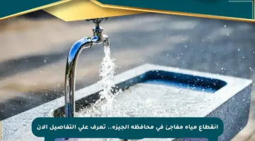 انقطاع مياه مفاجئ في محافظة الجيزة.. تعرف على التفاصيل الآن